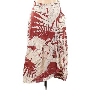 Madewell Linen-Blend Ruffle-Wrap Midi Skirt Size 0